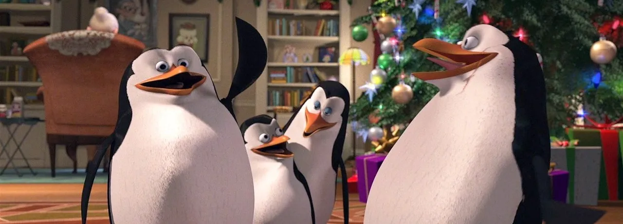 The Madagascar Penguins in a Christmas Caper
