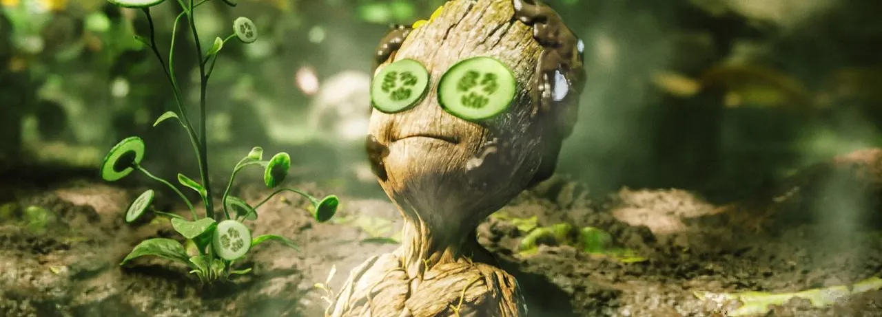 Groot Takes a Bath